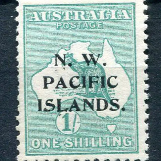 1915 1/- blue-green, 1st wmk with "break in ...