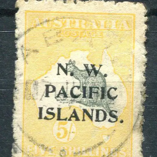 1915 5/- deep grey & chrome, 2nd wmk with "break ...