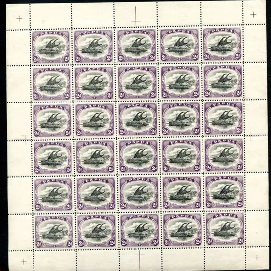 1907/10 2d black & purple, small "Papua", wmk ...