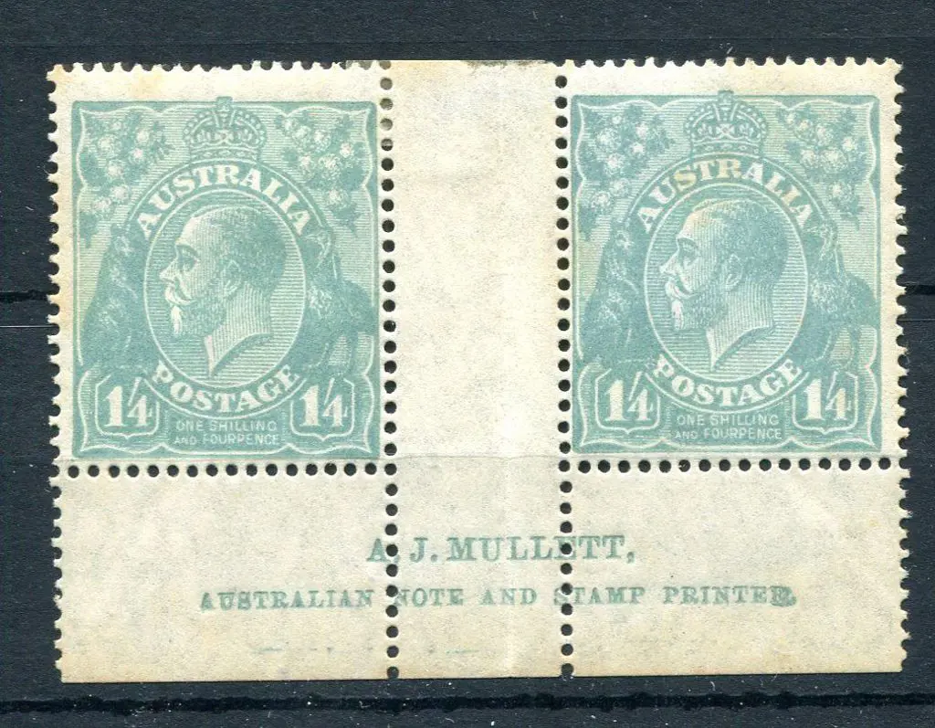 1910 6d black & myrtle green large "Papua" with ... Image 1++