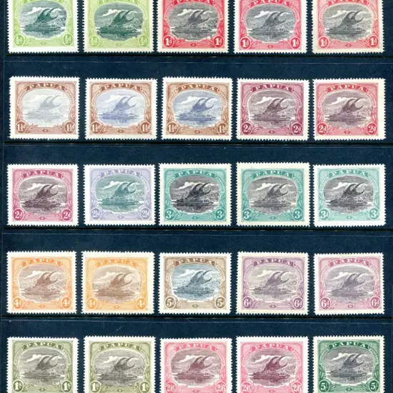 1916/31 Lakatoi set to 5/- with extra shades of ½d ...