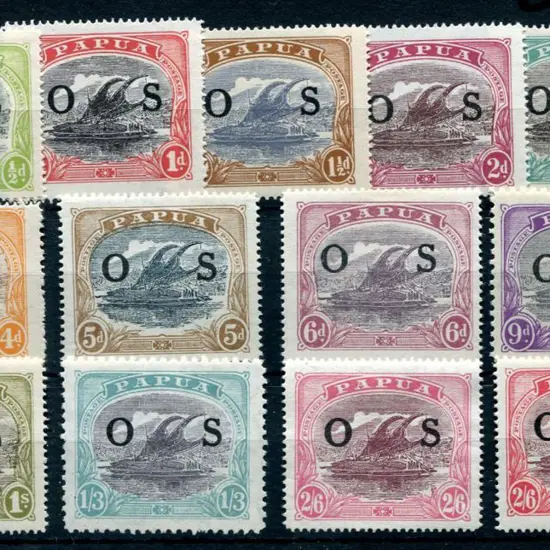 1931/32 ½d to 2/6 Lakatois ovptd "OS" set of 13 ...