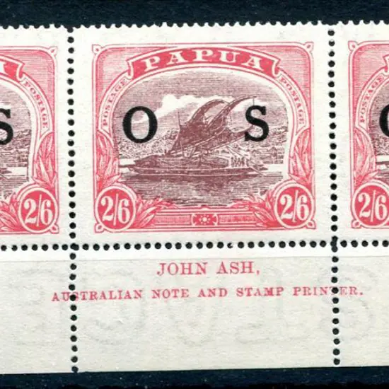 1931/32 2/6d maroon & bright pink ovptd "OS" in ...