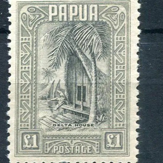 1932 £1 black & olive-grey Delta House. MLH, short ...