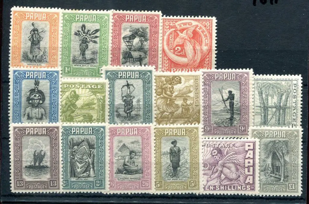 1932 Pictorials to £1. MVLH with normal brownish ... Image 1++