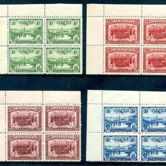 1934 50th Anniv set of 4 in top left marginal ...