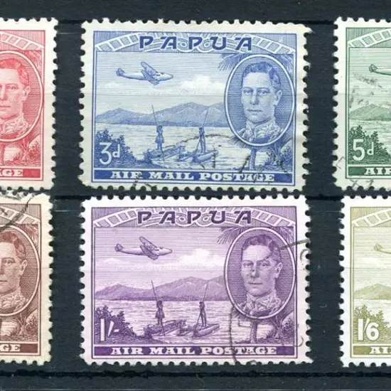 1939/41 KGVI Airmail set of 6 to 1/6d. Fine used. ...