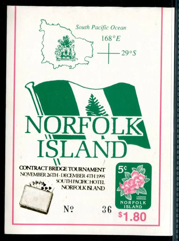 1995 $1.80 Flower booklet ovptd "Contract Bridge ... Image 1++