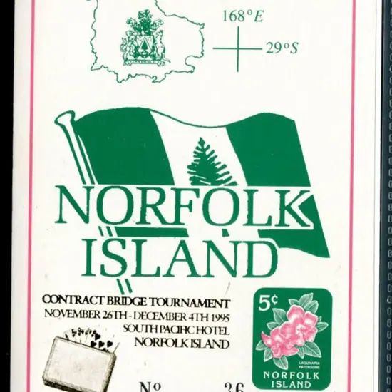 1995 $1.80 Flower booklet ovptd "Contract Bridge ...