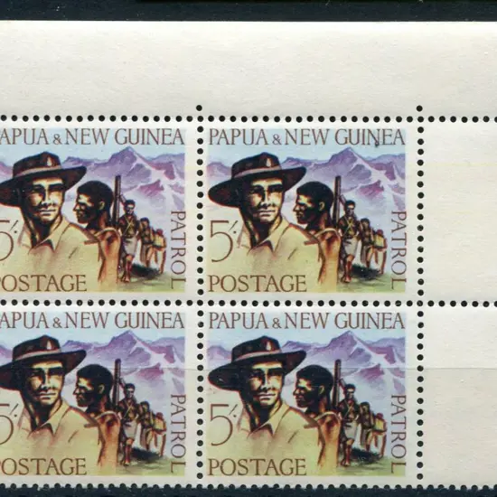 1962 5/- Patrol in top right corner block of 4. ...