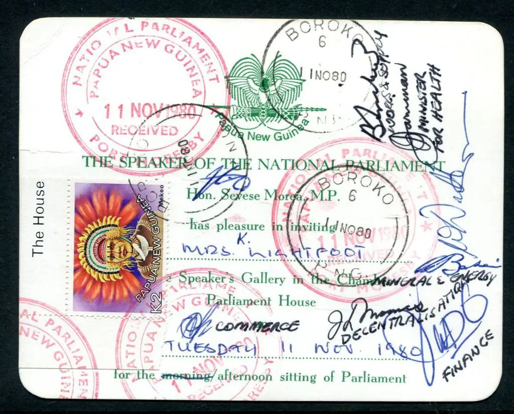 1980 (11th Nov) National Parliament Invitation to ... Image 1++