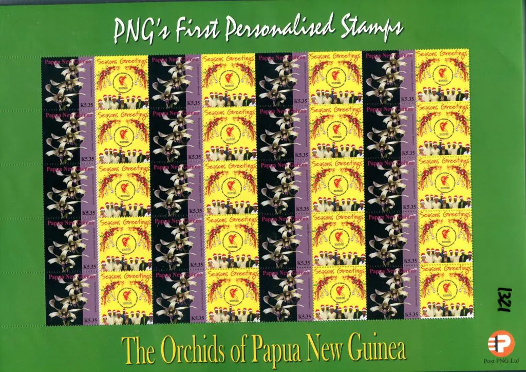 2007 K3.35 Orchid with Butterfly tab (PNG's First ... Image 1++
