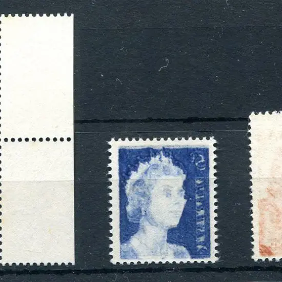 1966 5¢ blue QEII pair & single with strong ...