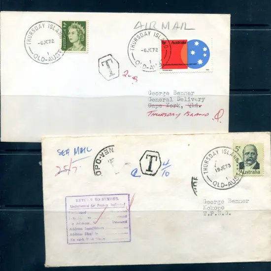 1972 & 1973 covers with Thursday Island cds's both ...