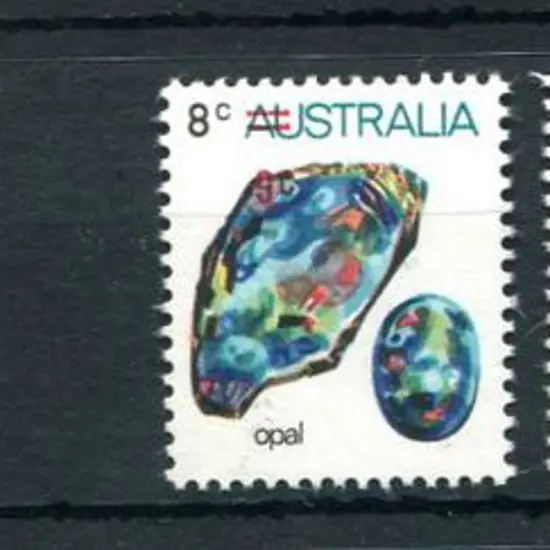 1973 7¢ Agate with "black omitted" & normal, 9¢ on ...