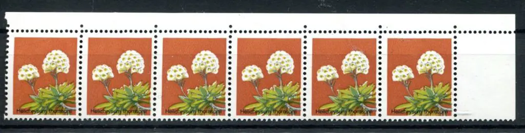 1975 18¢ Wildflower in top right horiz strip of 6 ... Image 1++