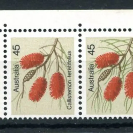 1975 45¢ Wildflower right marginal vertical strip ...