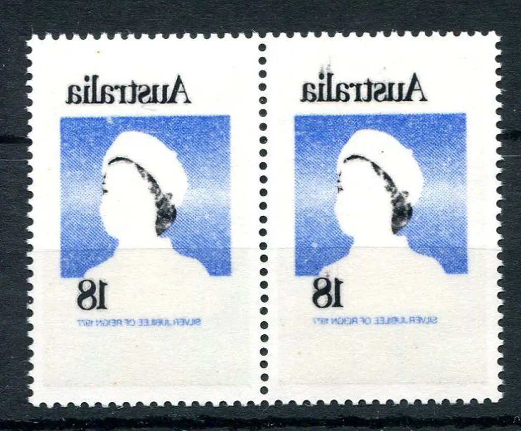 1977 18c Silver Jubilee pair with superb complete ... Image 1++