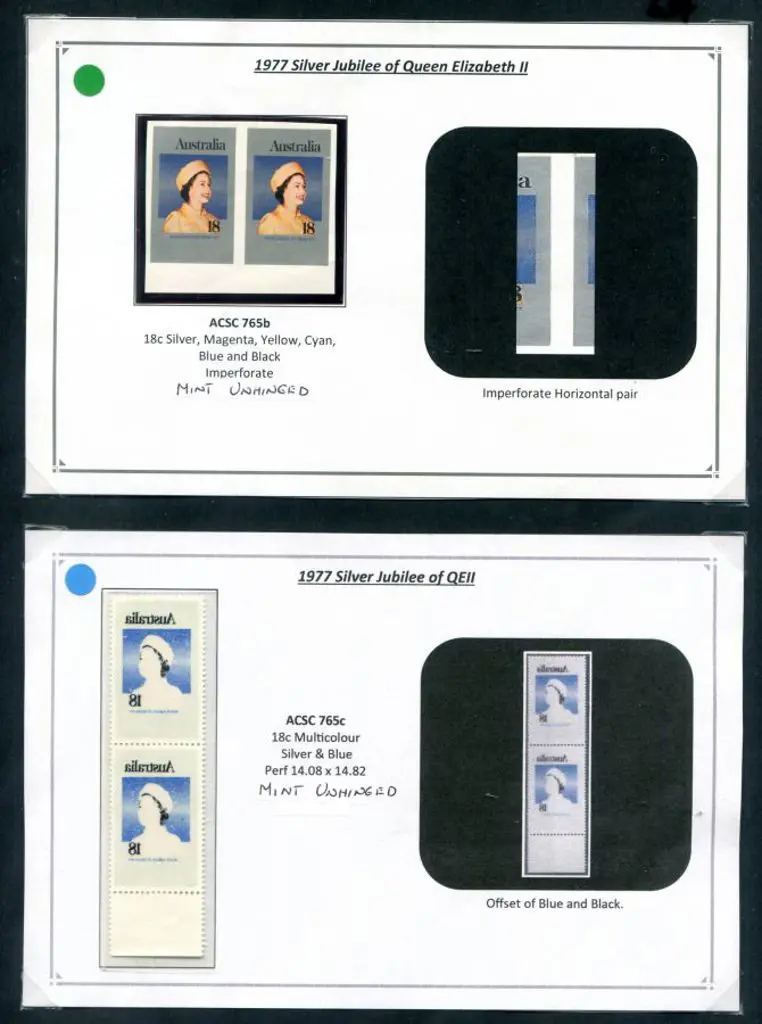 1977 18c Silver Jubilee imperforate horiz pair & ... Image 1++