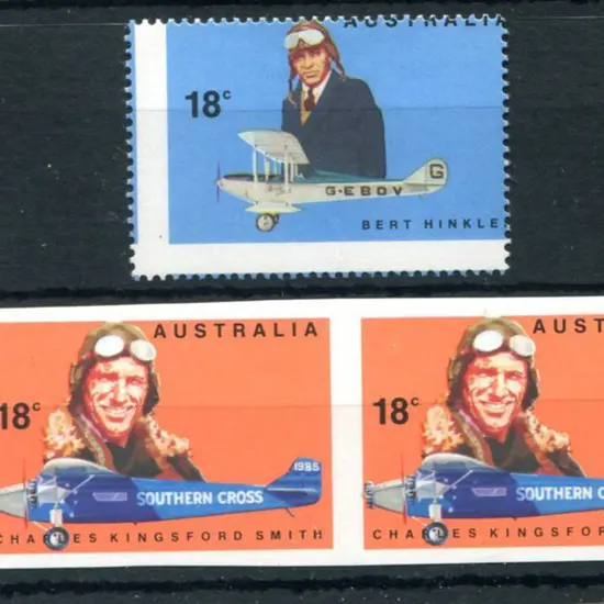 1978 18¢ Kingsford Smith imperf horizontal pair ...