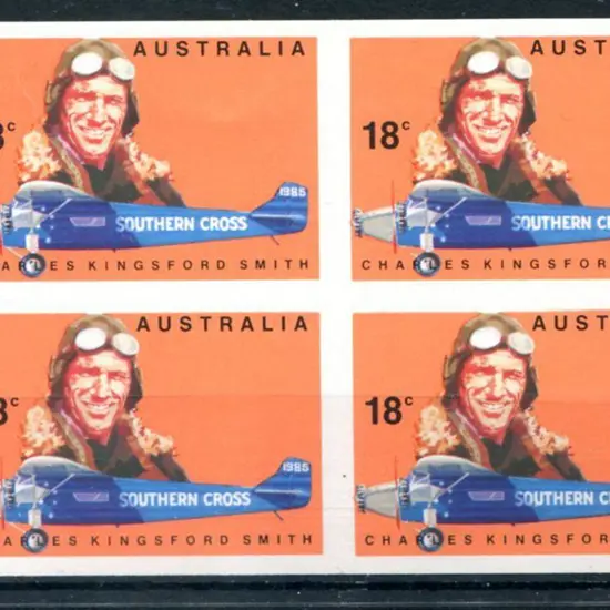 1978 18c Kingsford Smith left marginal imperforate ...