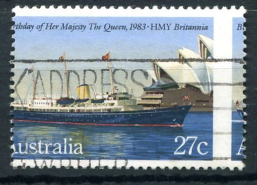1983 27¢ QEII Birthday - HMY "Britannia" with ... Image 1++