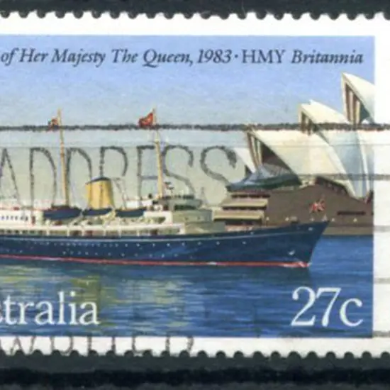 1983 27¢ QEII Birthday - HMY "Britannia" with ...