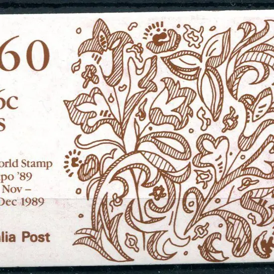 1989 $3.60 Christmas booklet overprinted "World ...