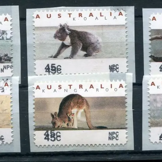1994 Kangaroos & Koalas CPS set of 6 x 45c vals ...