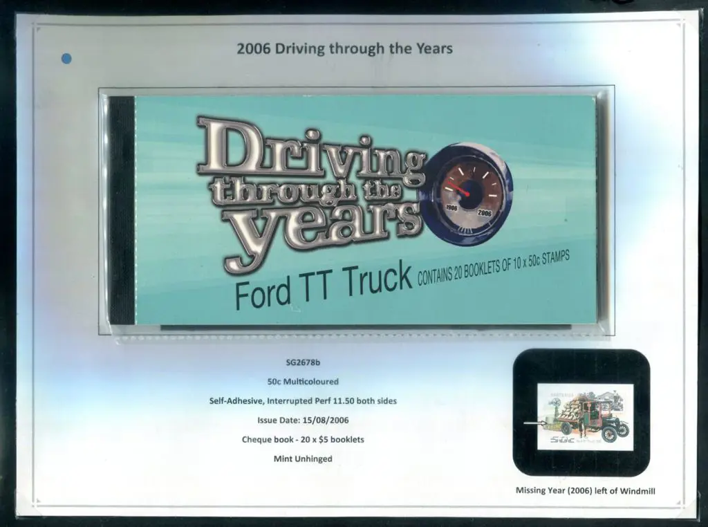 2006 "Driving Through the Years" Chequebook of 20 ... Image 1++