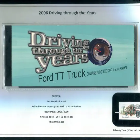 2006 "Driving Through the Years" Chequebook of 20 ...