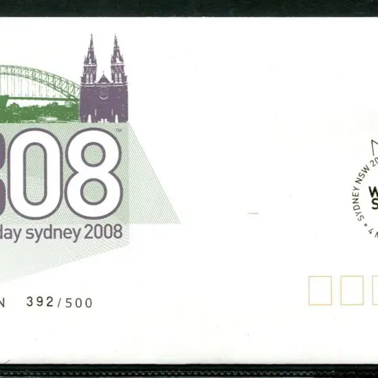 2008 (4th March) World Youth Day / Pope Gold Stamp ...