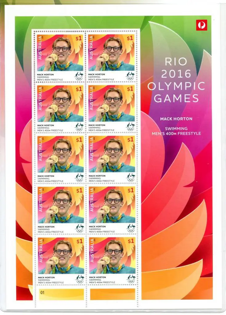 2016 Olympic Gold Medallists $10 sheetlets ... Image 1++