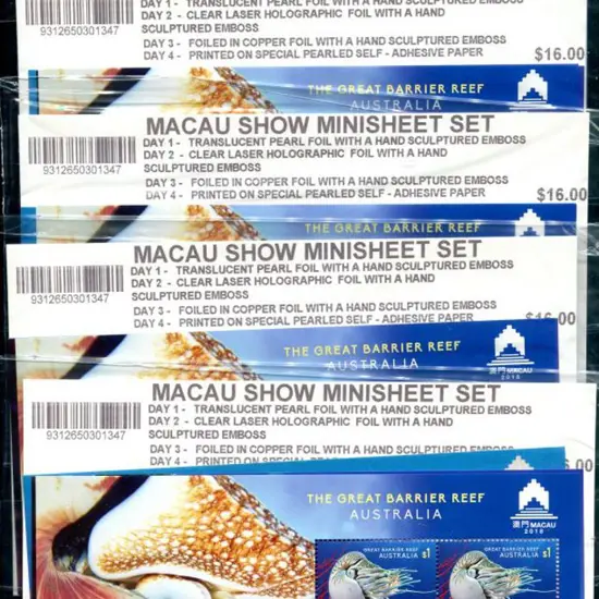 2018 The Great Barrier Reef set of 4 embellished ...