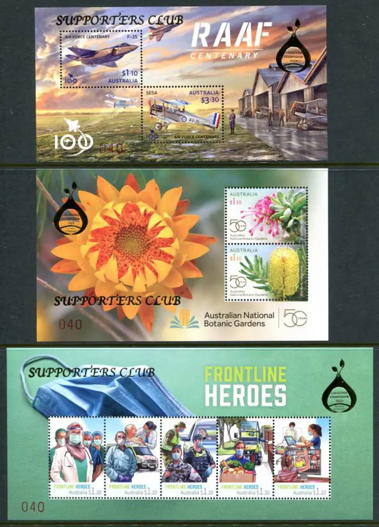 2021 $2.20 Botanic Gardens, $4.40 RAAF Cent & ... Image 1++