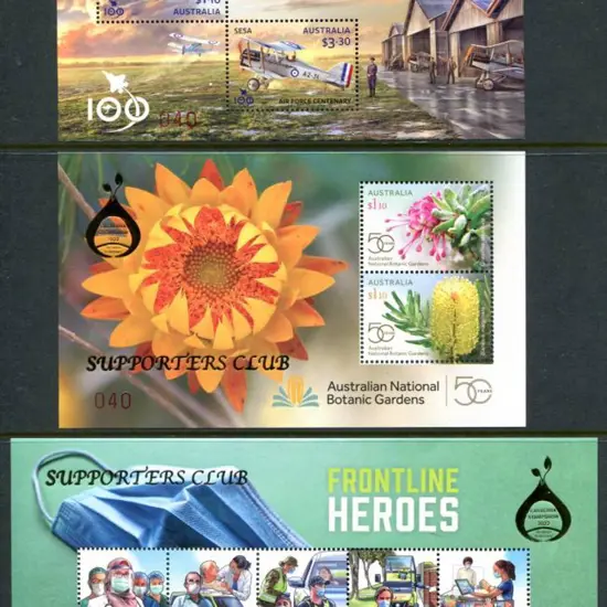 2021 $2.20 Botanic Gardens, $4.40 RAAF Cent & ...