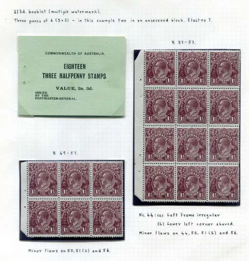 1918 2/3d black on pale green cover with 18 x 1½d ... Image 1++