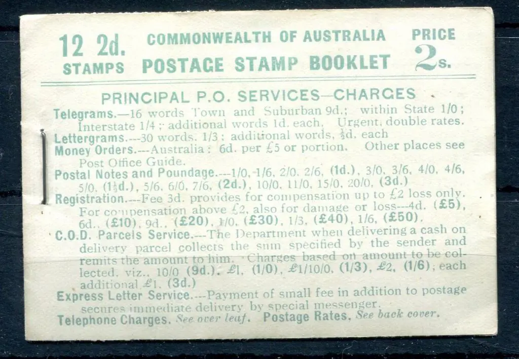 1928/59 2/- green on pale green cover with 12 x 2d ... Image 1++