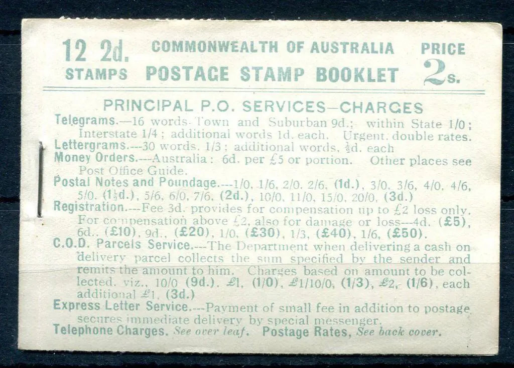 1931 2/- blue-green on pale green cover with 12 x ... Image 1++