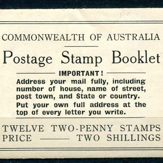 1934 2/- black on pale cream with 12 x 2d red KGV, ...