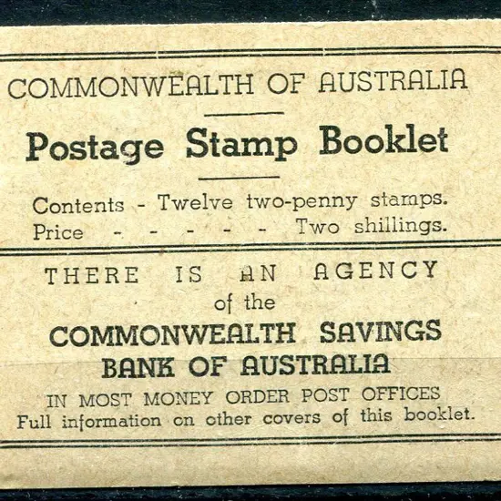 1936 2/- black on buff cover with "In Most Money ...