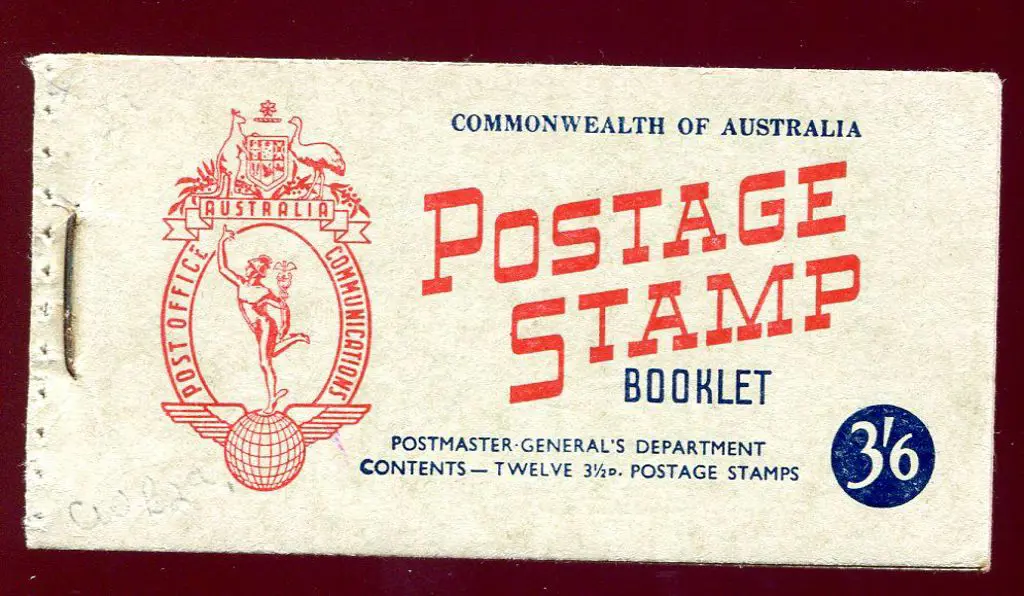 1953 3/6d red & blue on green cover with 12 x 3½d ... Image 1++