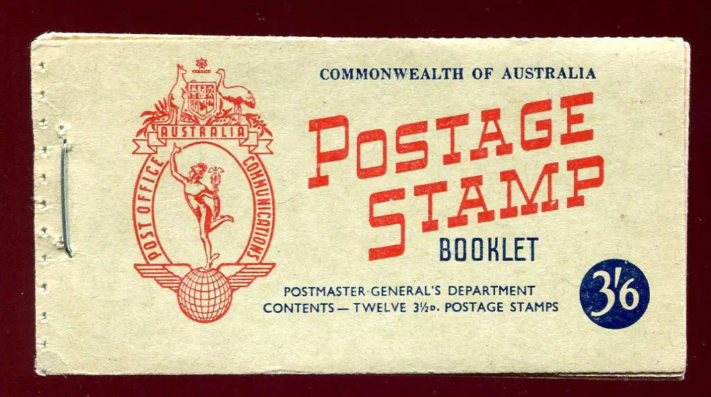 1953 3/6d red & blue on green cover with 12 x 3½d ... Image 1++
