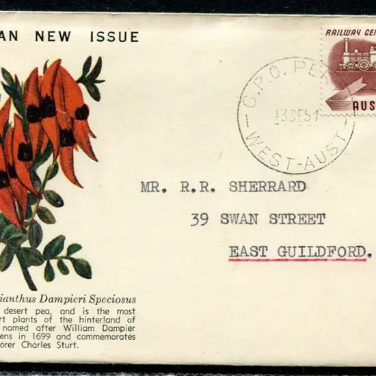 1954 (13th Sept) Railway Cent Boans cover with ...