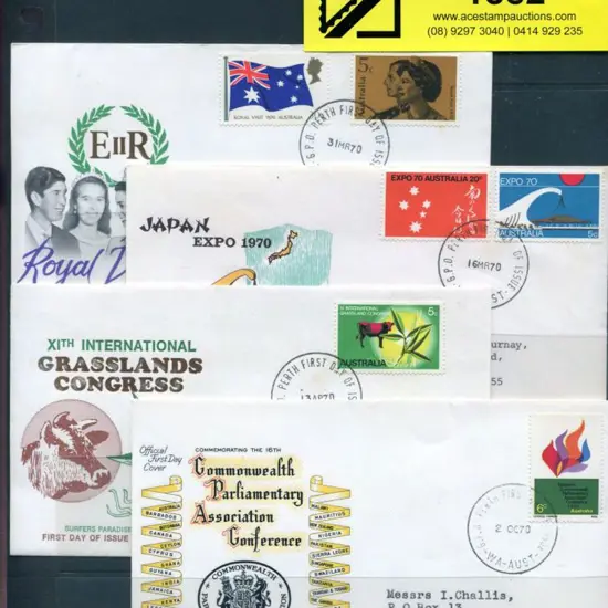 1970 (16th Mar, 13th Apr, 31st Mar & 2nd Oct) Expo ...