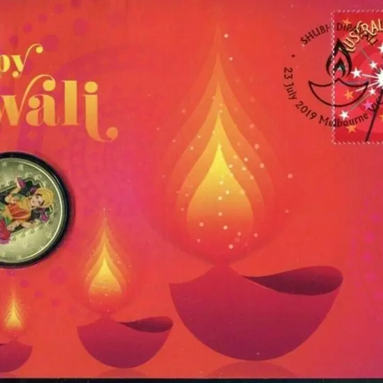 2019 (23rd July) Happy Diwali with $1 Perth Mint ...