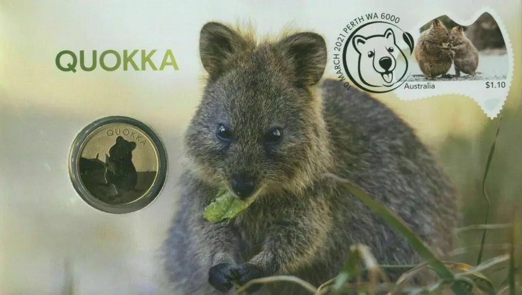 2021 (10th Mar) Quokka with $1 Perth Mint ... Image 1++