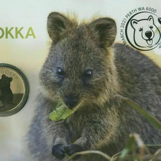 2021 (10th Mar) Quokka with $1 Perth Mint ...