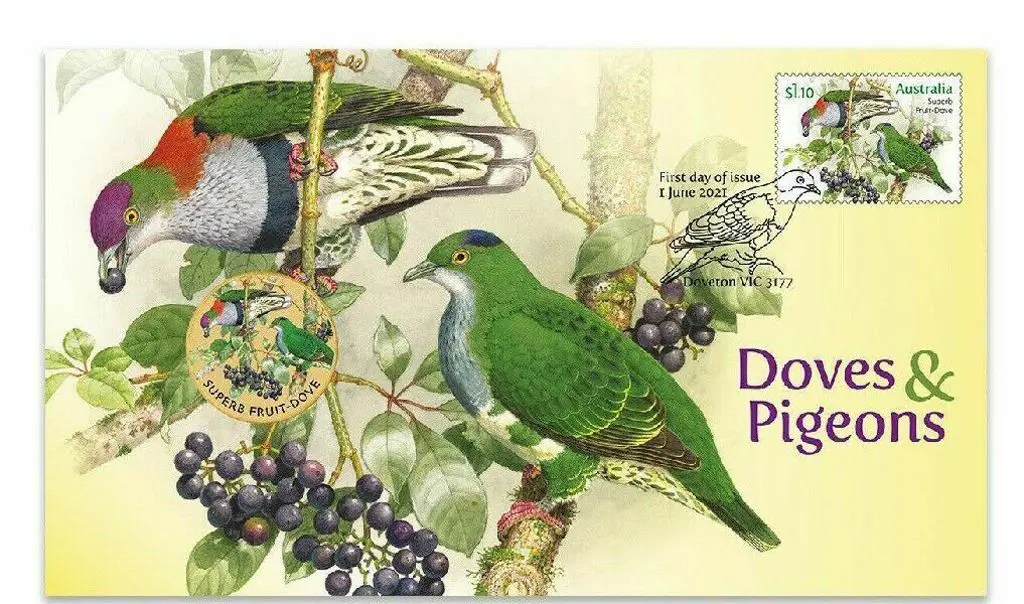 2021 (1st June) Doves & Pigeons with $1 Perth Mint ... Image 1++