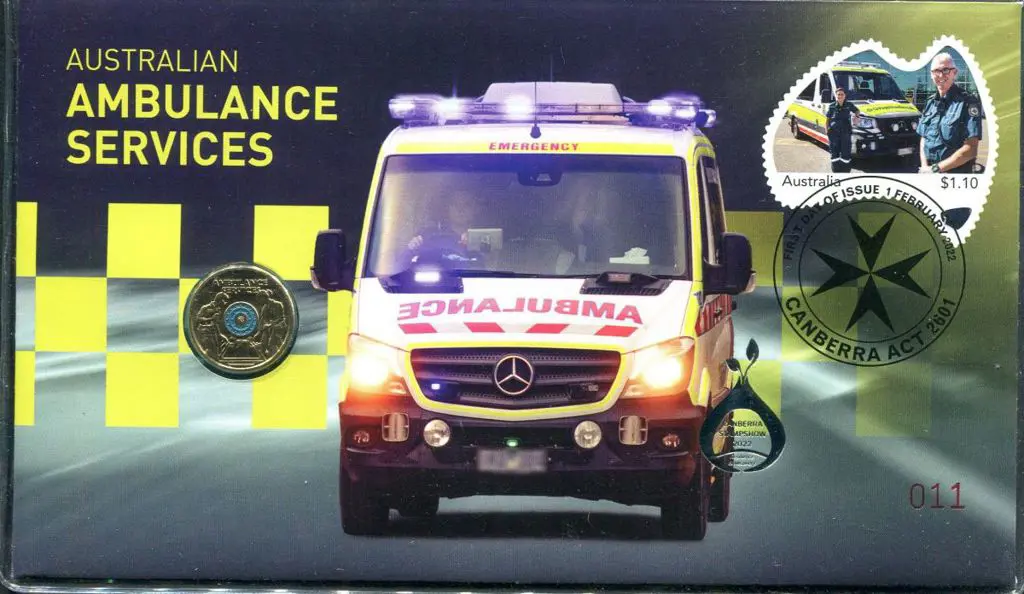 2022 (1st Feb) Ambulance Services $2 coloured coin ... Image 1++